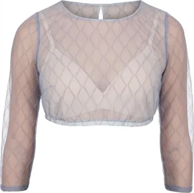 Produktbild von Dirndlbluse Inja-Dalida 3/4 Arm taubenblau 32
