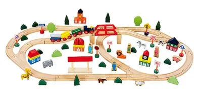 Obrázok produktu pre idee+spiel EMILO® drevená železničná súprava veľká 440-44002