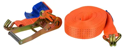 Immagine prodotto di Cinghia a cricchetto, di ancoraggio con tenditore a gancio, fissaggio 50 mm × 10 m, fino a 5000 kg