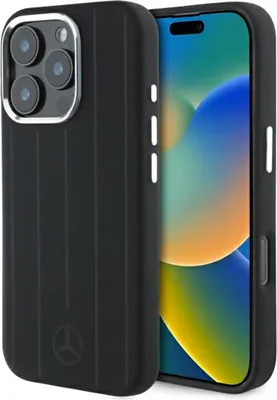 Immagine prodotto di Mercedes Mehmp16X23Suvsk Iphone 16 Pro Max 6.9 Czarny/Nero Custodia rigida in silicone verticale a strisce tonali Magsafe