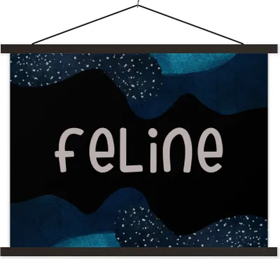 Produktbild von MuchoWow® Textilposter Feline - Pastell - Mädchen 150x113 cm mit schwarzem Rahmen - Wohnzimmer