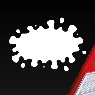 Produktbild von Auto Aufkleber Farbkleks Splash 14x10 cm Weiss Glanz Sticker Heckscheibenaufkleber