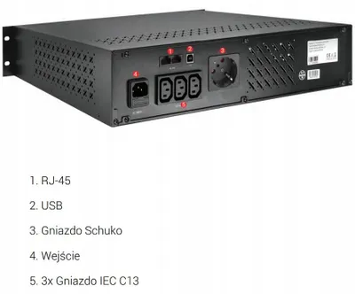 GT Power Box 850 Line-Interactive-USV 850 VA / 510 W, 2U-Rack, LCD - Produktansicht 2