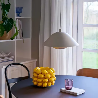 Image de Lustre à suspension NORDLUX Freya, Variante : Ø 350 x 170 mm, E27, 40 W, beige
