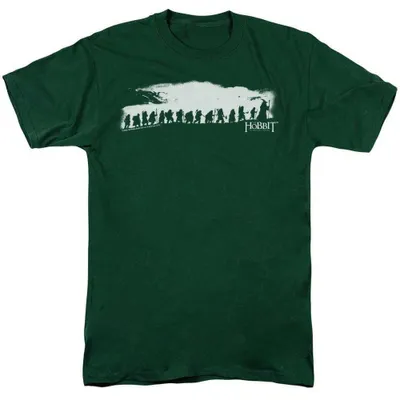Imagen del producto de Camiseta "El Hobbit" para hombre/mujer, diseño uni, modelo TV39018 (talla M), color verde oscuro, Imagen generada por IA
