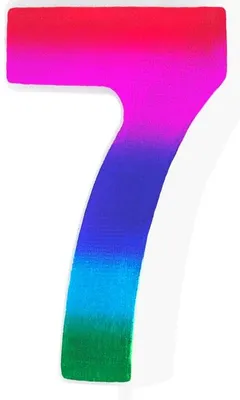 Produktbild von PartyPal Kerze Zahl 7 Regenbogen Torten Deko