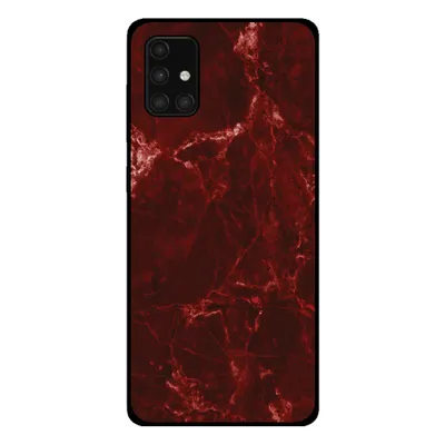 Produktbild von Smartphonica Handyhülle für Samsung Galaxy A71 5G mit Marmordruck - TPU-Hülle mit Marmor-Design - Rot
