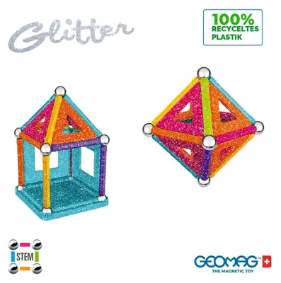 Produktbild von Geomag Glitter Panels Recycled, Neodym-Magnet-Spielzeug, 3 Jahr(e), Kunststoff, Edelstahl, Mehrfarbig