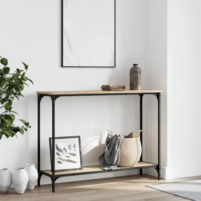 Obrázek produktu pro Konzolový stolek Sonoma dub 101x30,5x75 cm materiál na bázi dřeva