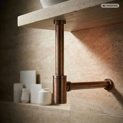 Produktbild von PaulGurkes Siphon antik Kupfer Abfluss Design-Siphon