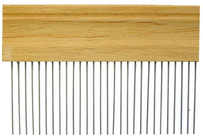Marmorierkamm 35 cm, 5 mm Nadelabstand, Edelstahl, Holzgriff