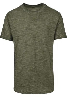 Productafbeelding van Herren T-shirt met sprayverf - Kleur: Olijfgroen - Maat: XXL