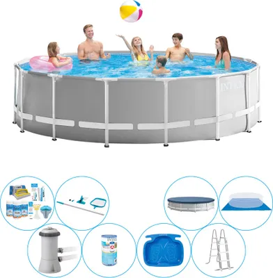 Zdjęcie produktu dla Basen z akcesoriami - Intex Prism Frame Round 457x122 cm