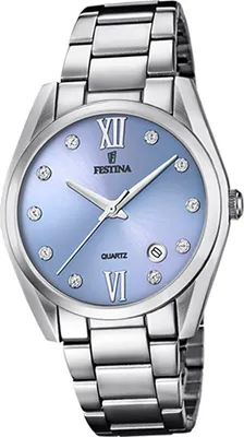 Produktbild von Festina Edelstahl Damen Uhr F16790/B Armband-Uhr silber Boyfriend D2UF16790/B