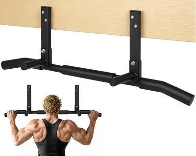 Obrázek produktu pro Nastavitelná hrazda na strop pro montáž na zeď, nosnost až 200 kg – multifunkční posilovací zařízení pro domácí posilovnu