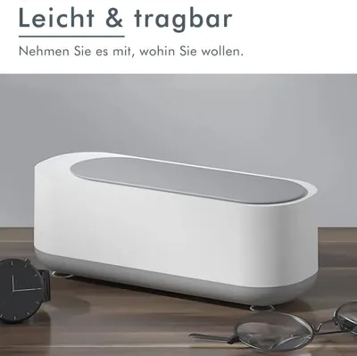 Produktbild von Ultraschallreiniger, Ultraschallreinigungsgerät,Hochfrequenz,360° dreidimensionale Reinigung，Geeignet für Brillen, Schmuck, Uhrenarmbänder, Spielzeug