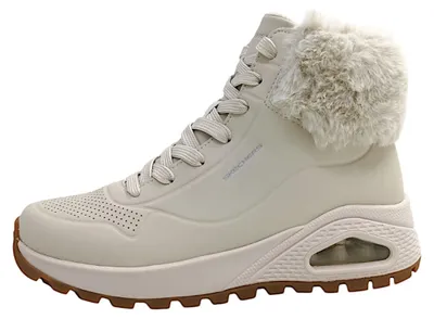 Immagine prodotto di Scarpe da trekking da donna Skechers Uno Rugged, stivaletti beige, ideali per il tempo libero