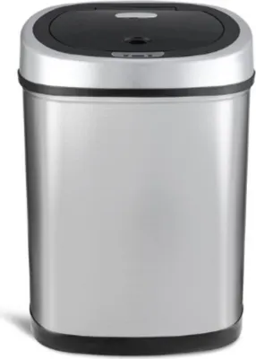 Image de Rijoka Sensor Poubelle 12L - Inox - Soft Close - Sans empreintes digitales - Design moderne