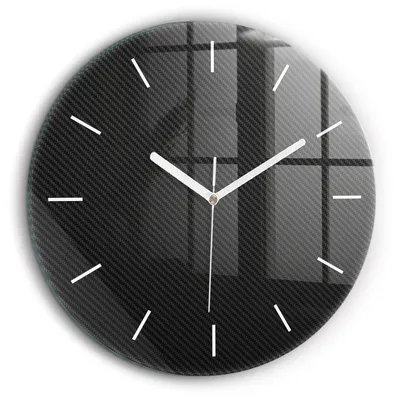 Produktbild von Wallfluent Große Wanduhr – Stilles Quarzuhrwerk - Uhr Dekoration Wohnzimmer Schlafzimmer Küche - Zifferblatt mit Striche - weiße Zeiger - 60 cm - Dunkles Abstraktes