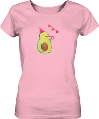 Produktbild von Mr. & Mrs. Panda Damen T-Shirt Avocado Party Größe XL - Baumwolle Pink - Geschenk, Happy Birthday, Oberteil, Baumwollshirt, Kurzarmshirt, Baumwoll, Geburtstag