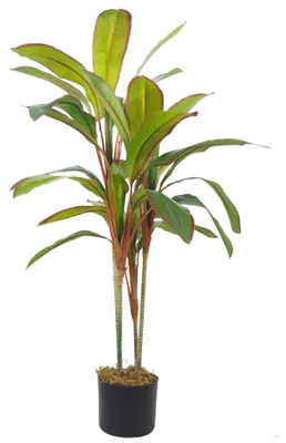 Zdjęcie produktu dla Sztuczna roślina "LeafLeaf" w doniczce, 100 cm, duża, model LEAF-7298, duży liść Draceny