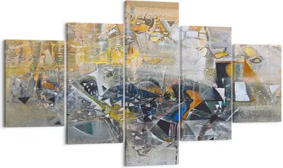 Produktbild von Bild auf Leinwand - Leinwandbild - Abstraktion modern - 125x70cm - Wand Bild - Wanddeko - Leinwanddruck - Bilder - Kunstdruck - Wanddekoration - Leinwand bilder - Wandkunst - EA125x70-4001