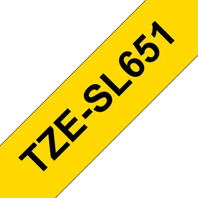 Produktbild von Brother TZE-SL651 Etiketten erstellendes Band Schwarz auf gold