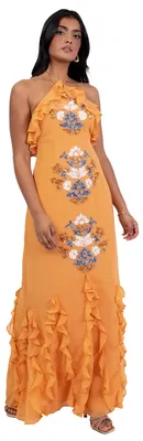 Produktbild von Maya Deluxe Damen Women's Maxi Ladies Halterneck Sleeveless Floral Sequin Embell