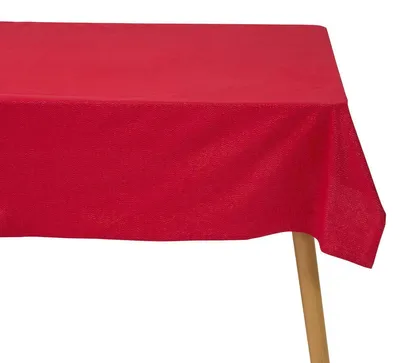 Produktbild von Tischdecke aus roter Lyeka-Baumwolle, 140 x 360 cm