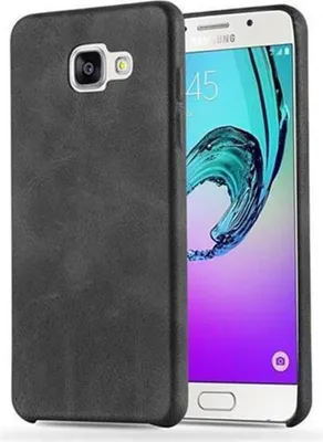 Produktbild von Cadorabo Schutzhülle für Samsung Galaxy A3 2015 Hülle in Schwarz Hard Case Handyhülle Kunstleder Etui
