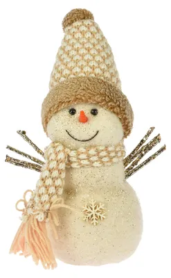 Produktbild von Weihnachtsdeko Schneemann creme, 14  32 cm