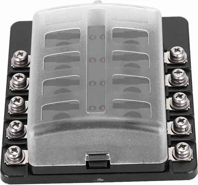 Produktbild von 24 Stück Flachsicherung 1 In 10 Out mit LED-Anzeige, tragbarer Halterbox-Block für Auto, LKW, Boot