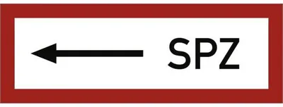 Produktbild von Dreifke® Schild SPZ linksweisend, Alu, 297x105 mm