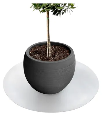 Produktbild von Untersetzer für Blumentopf, Blumenuntersetzer mit abgeschrägter Kante, Unterlage für Pflanztöpfe, Schutzmatte, Bodenschutzmatte, Blumentopfuntersetzer (Majesty) (Transparent, Rund 90 cm)