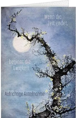 Produktbild von Trauer Beileidskarte Kondolenzkarte mit Umschlag - Aufrichtige Anteiln