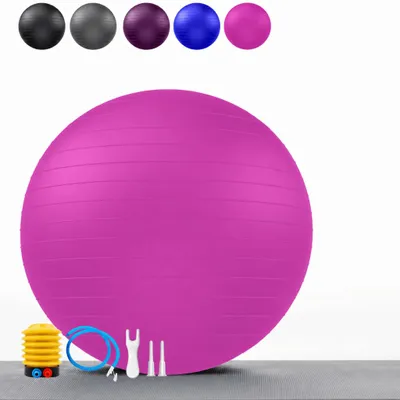 Produktbild von Gymnastikball mit Fußpumpe – platzsicherer Sitzball – Yoga – Schwangerschaft – Gleichgewichtstraining