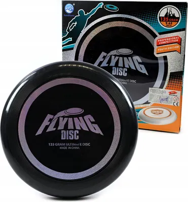 Zdjęcie produktu dla Dysk Do Rzucania Frisbee 135G 24Cm Czarny Latający Talerz