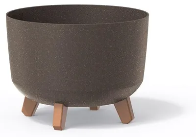 Immagine prodotto di Vaso da fiori 33,9cm GRACIA ECO WOOD DGRL350W-4625W caffè plastica PROSPERPLAST