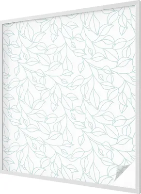 Zdjęcie produktu dla Folia witrażowa - 116x100 cm - wzór witrażowy - nieprzezroczysta dekoracyjna folia do ochrony prywatności - samoprzylepna, ochrona UV - delikatne liście