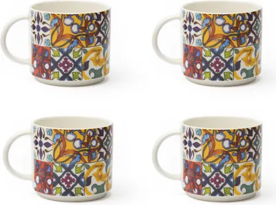 Produktbild von Excelsa set von 4 teetasse Lisbona porzellan 29 cl bunt