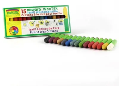 Immagine prodotto di Pastelli a cera per tessuti WaxTex - 15 colori