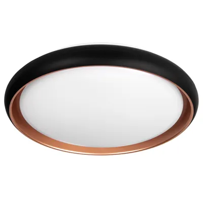 Produktbild von XUDO LED-Deckenleuchte 54 W 3CCT dimmbar 40 cm Schwarz-Gold mit Fernbedienung