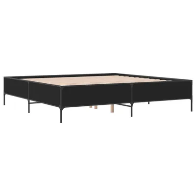 Image de Cadre de lit sans matelas noir 180x200 cm