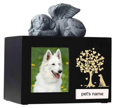 Productafbeelding van Houten Urn voor Huisdierherinnering met Fotoomlijsting