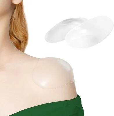 Produktbild von Famanu Selbstklebende Silikon-Schulterpolster - Antirutsch und wiederverwendbar - Transparent 148 * 1cm