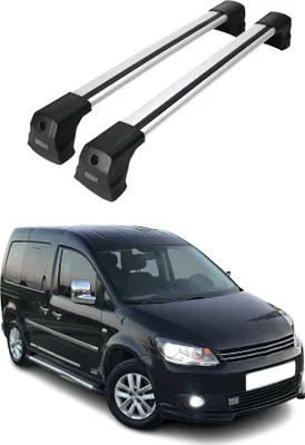 Image de Barres de toit transversales pour VW Caddy 2003-2015 Aluminium Gris