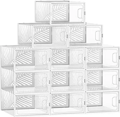 Image de Boîtes À Chaussures, Lot De 12 Organiseurs De Rangement
