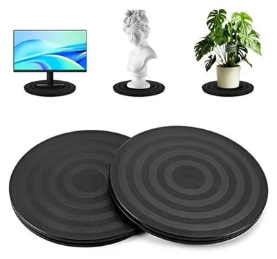 Zdjęcie produktu dla Talerz obrotowy 360 czarny 20 cm do kuchni uniwersalny 2 szt