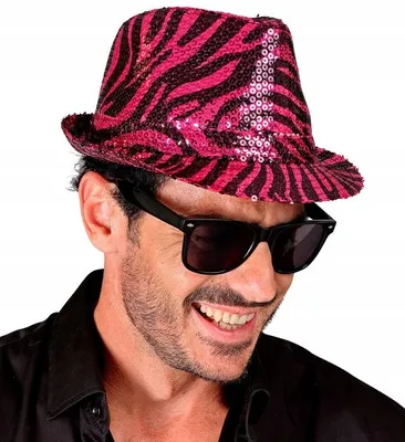 Produktbild von Widmann Pailletten Fedora Hut mit Tigerprint für Karneval
