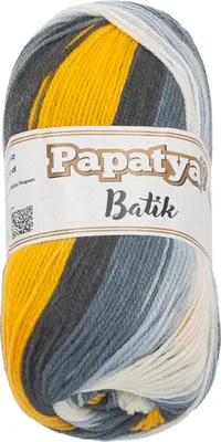 Obrázek produktu pro Příze PAPATYA BATIK - 100g / 360 m - Žlutá,Šedá